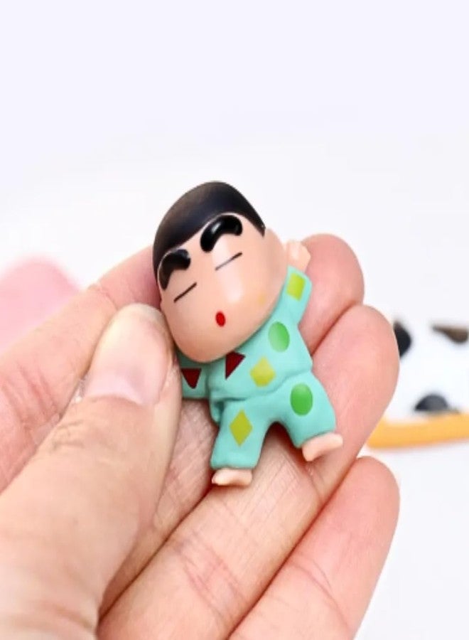 FUNFOB Shinchan Action Figure | Shin chan Figurine Cartoon Figures Toys for Boys & Girls PVC Multicolour (Shinchan Family Shiro Set) - Image 3